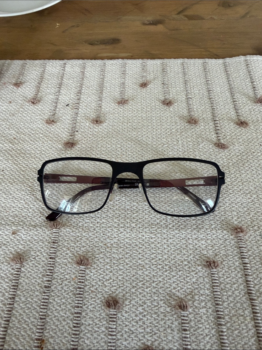 Men's Rectangle Black Metal Glasses - Brand Not Visible